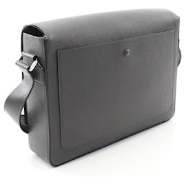 Valextra-Valextra Official Name Leather Shoulder Bag-Grey