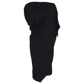 Vestido midi drapeado Vivienne Westwood en algodón negro Negro