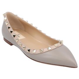 Ballerina Rockstud Valentino Garavani Grigio