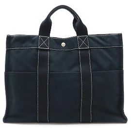 Borsa tote in tela Herbag di Hermès Nero
