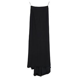 Alexander McQueen Hochtaillierte Maxirock aus schwarzer Wolle Schwarz
