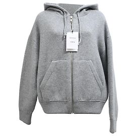 Hoodie zippé Bottega Veneta en cachemire gris Gris