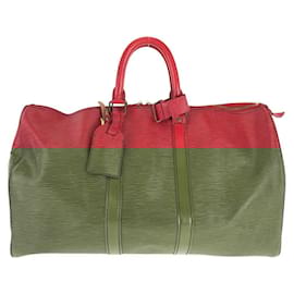 Louis Vuitton-Louis Vuitton Epi Keepall Boston Bag M42977-Red
