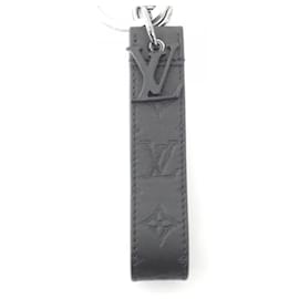 Louis Vuitton-Louis Vuitton Monogram Shadow Keychain Dragonne M68675-Black,Silvery