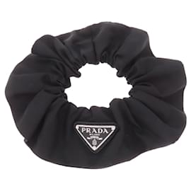 Scrunchie in nylon nero Prada Nero