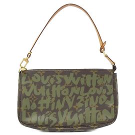 Pochette Accessori Monogram Graffiti Louis Vuitton Marrone Cachi Monogramma