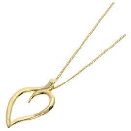 Tiffany & Co-Colar em forma de coração Tiffany Leaf em ouro amarelo 18K-Dourado