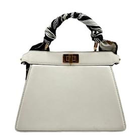 Fendi-FENDI Peekaboo I See You Petite Handbag-White