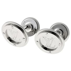 Louis Vuitton Silver Cufflinks Silvery
