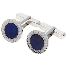 Bulgari-Bvlgari Lapis Lazuli Cufflinks in 18K White Gold-Other