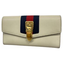 Gucci Long Wallet Sylvie 476084 Cream