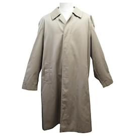 Burberry-BURBERRY LONDON TRENCH COAT LONG T 56 XL WATERPROOF BEIGE COTTON-Beige