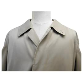 Burberry-BURBERRY LONDON TRENCH COAT LONG T 56 XL WATERPROOF BEIGE COTTON-Beige