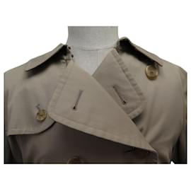 Autre Marque-VINTAGE BURBERRY WATERPROOF TRENCH COAT LONG 54 L IN BEIGE COTTON-Beige