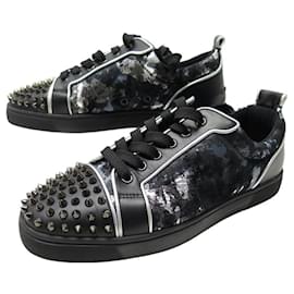 Christian Louboutin-NEW CHRISTIAN LOUBOUTIN SHOES LOUIS JUNIOR SPIKE 41 SNEAKERS-Black