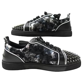 Christian Louboutin-NEW CHRISTIAN LOUBOUTIN SHOES LOUIS JUNIOR SPIKE 41 SNEAKERS-Black