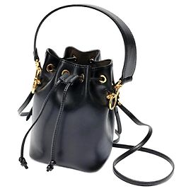 Fendi Mon Tresor Leather Handbag Black