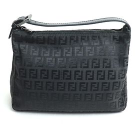 Fendi Zucchino-Muster Tasche Schwarz