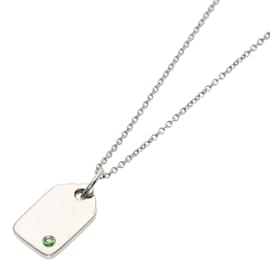 Tiffany & Co-Colar Tiffany Tag Tsavorite em Ouro Branco 18K-Outro