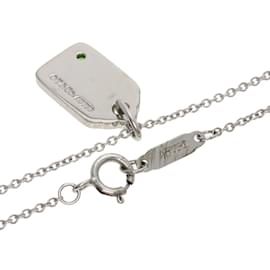 Tiffany & Co-Colar Tiffany Tag Tsavorite em Ouro Branco 18K-Outro