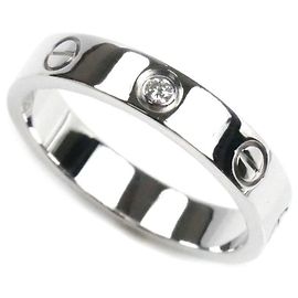 Cartier 18K Weißgold Mini Love Diamantring Andere