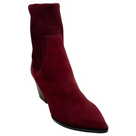 Bottines en daim vin Pierre Hardy Rouge