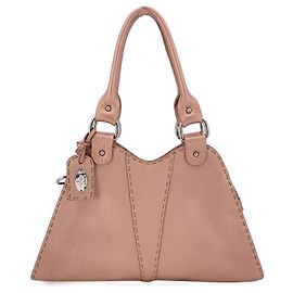 Fendi Selleria Pink Rose Metallic Leder Devil Trapezio Hobo Tasche Pink