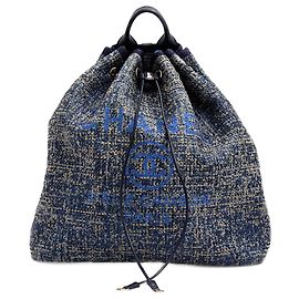 CHANEL Damen Deauville Rucksack Blau Marineblau