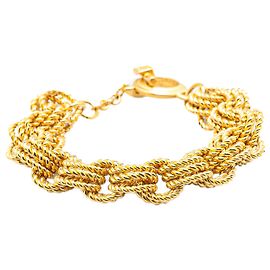 Pulsera de cadena de triple aro chapada en oro Givenchy Dorado
