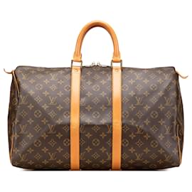 Louis Vuitton-Louis Vuitton Brown Monogram Keepall 45-Brown