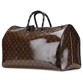 Louis Vuitton-Louis Vuitton Brown Monogram Glaze Keepall Bandouliere 50-Brown