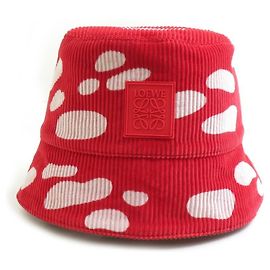 Loewe roter und weißer Cordhut Weiß Rot