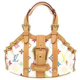 Louis Vuitton Teda PM Monogram Multicolor Handbag White Multiple colors