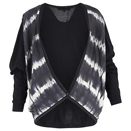 Sandro Paris Tie-Dye Cardigan aus schwarzer Baumwolle Schwarz