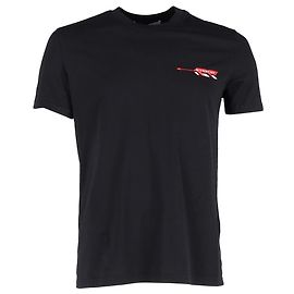 Camiseta de algodón negro con logo de flecha bordado Givenchy Negro