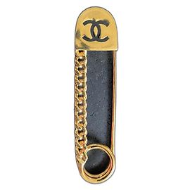 Spilla Chanel Maxi Dorata e Nera Nero D'oro