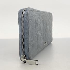 Christian Dior-Christian Dior Long Wallet in Gray Leather-Brown