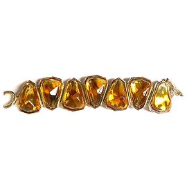 Autre Marque translucent yellow stone bracelet Silver hardware