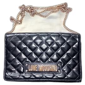 Love Moschino Bolsa transversal / clutch com logo acolchoado Preto