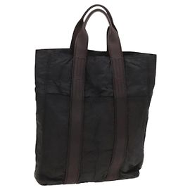 Hermès HERMES Acapulco Cabas MM Tote Bag Nylon Brown Auth bs25764 Brown