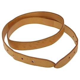 Louis Vuitton-LOUIS VUITTON Buggy Shoulder Strap Leather 49.2"" Beige LV Auth ac3832-Beige