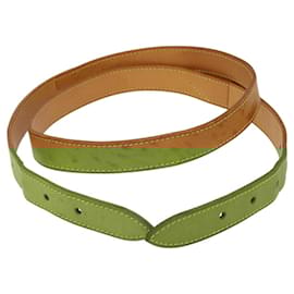 Louis Vuitton-LOUIS VUITTON Buggy Shoulder Strap Leather 49.2"" Beige LV Auth ac3832-Beige