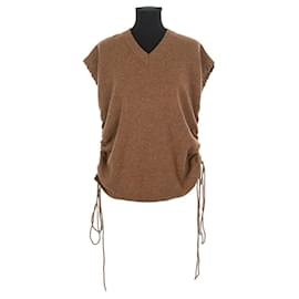 Laurence Bras Brauner Wollpullover Braun