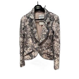 Chanel Sequin Jacket Pink and Grey Silk Pink Grey