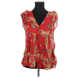 The Kooples Blusa di seta rossa Rosso