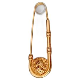 VERSACE vergoldete Brosche Golden