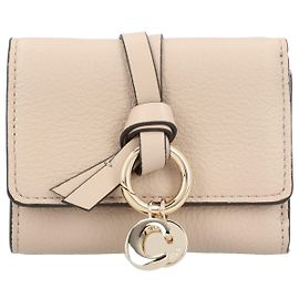 Chloé Alphabet Mini Trifold Wallet Brown Beige