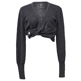 Jacquemus Le Gilet Noué Top Court à Devant Noué en Lin Noir Noir