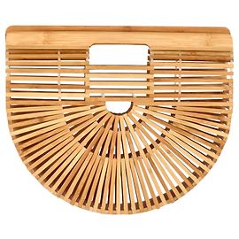 Mini clutch Ark da Cult Gaia em madeira marrom Marrom Vermelho