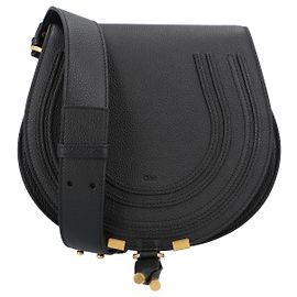 Chloé Borsa a tracolla Marcie in pelle grana Nero